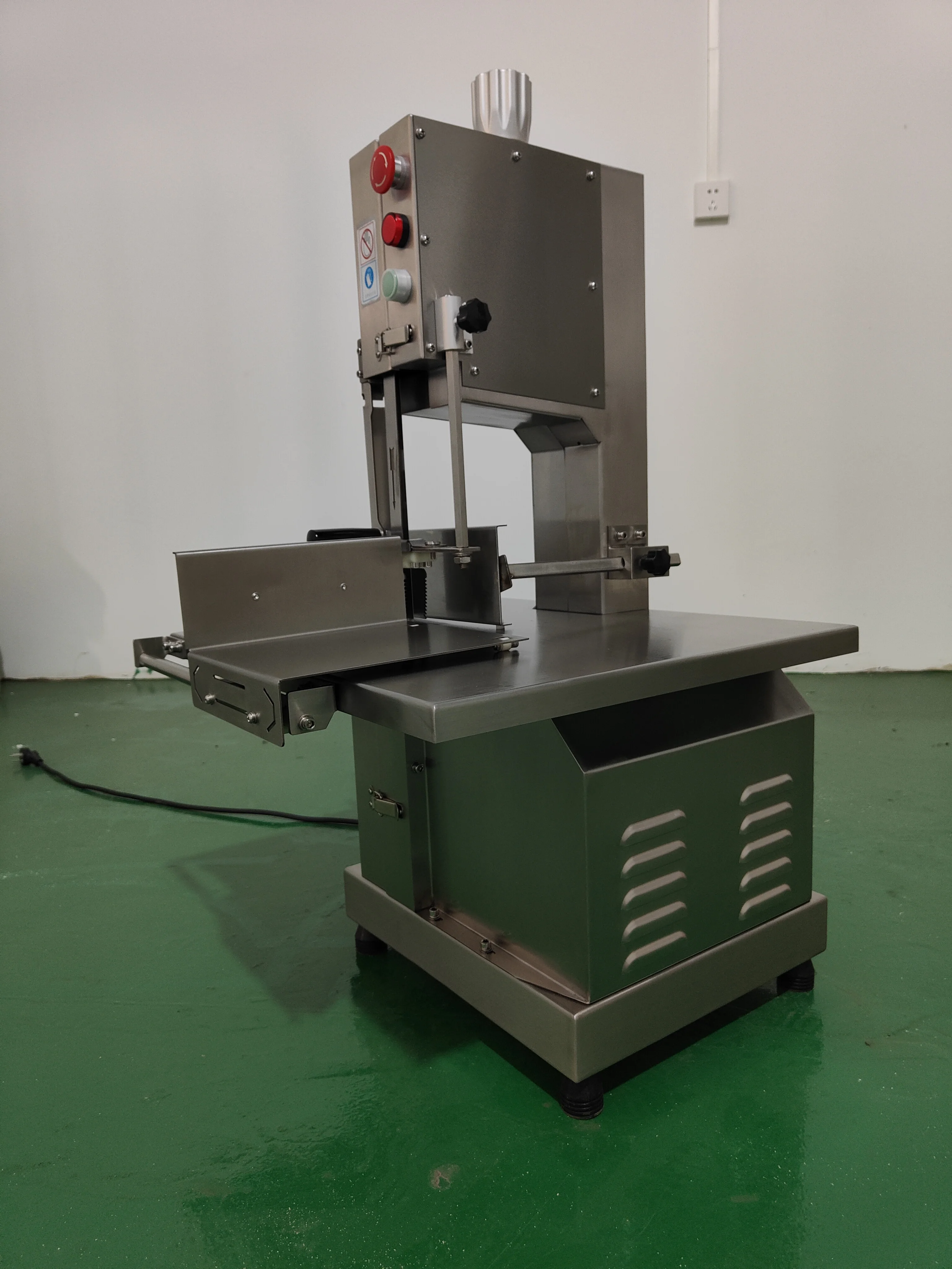 Full stainless steel 250model(1650mm) band saw machine/bone saw with powerful 1.5KW motor and imported British band saw blades