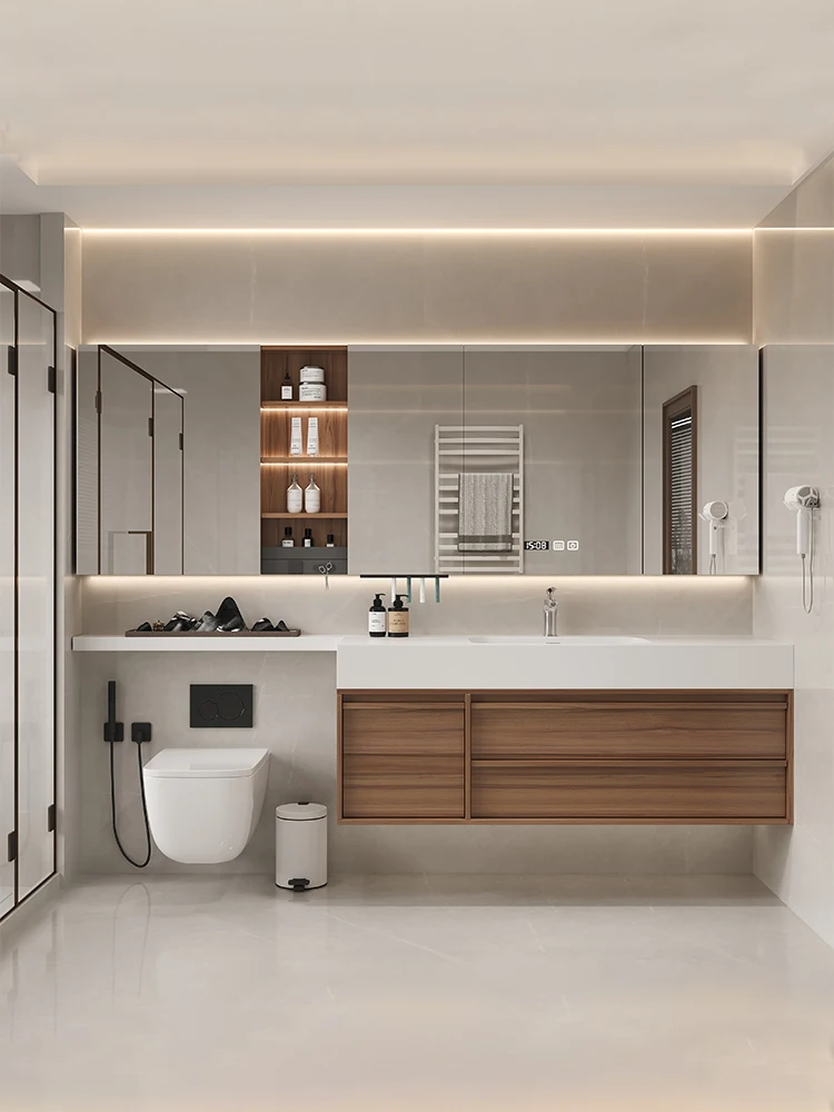 Hotel bathroom vanity cabine  Customized Modern Simple    Bathroom Cabinet Sink   Washbasin Combination Modern Bathrooms