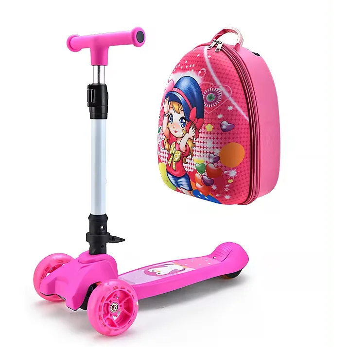 Factory Wholesale Suitcase Bag Scooter Cheap 19 Inch Children Kid Travel Outdoor Play Cartoon  Scooter Luggage Suitcase Bag