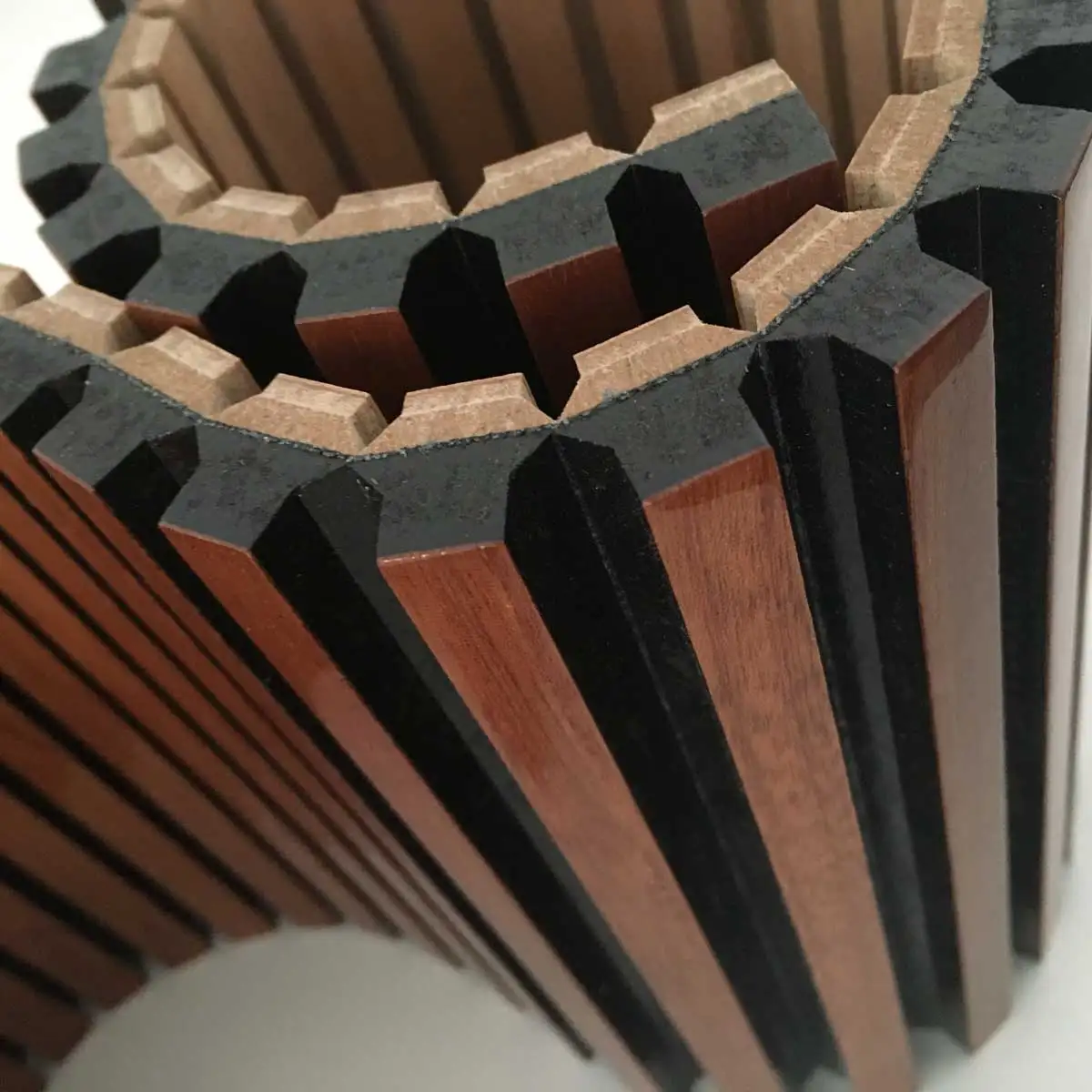 3d Wood Veneer MDF Wave Board Decorative Flexible Curly Bendable Curved Fluted acoustic Wall Panel