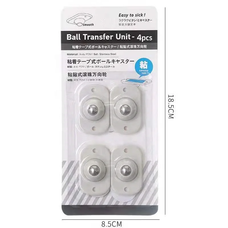 New Design  Bottom Adhesive 4 Universal Wheels To Move Plastic Storage Box Moving Universal Wheels