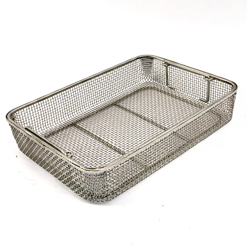 Дезинфекционная корзина из нержавеющей стали с металлической сеткой, устойчивая к высоким температурам, размер на заказ