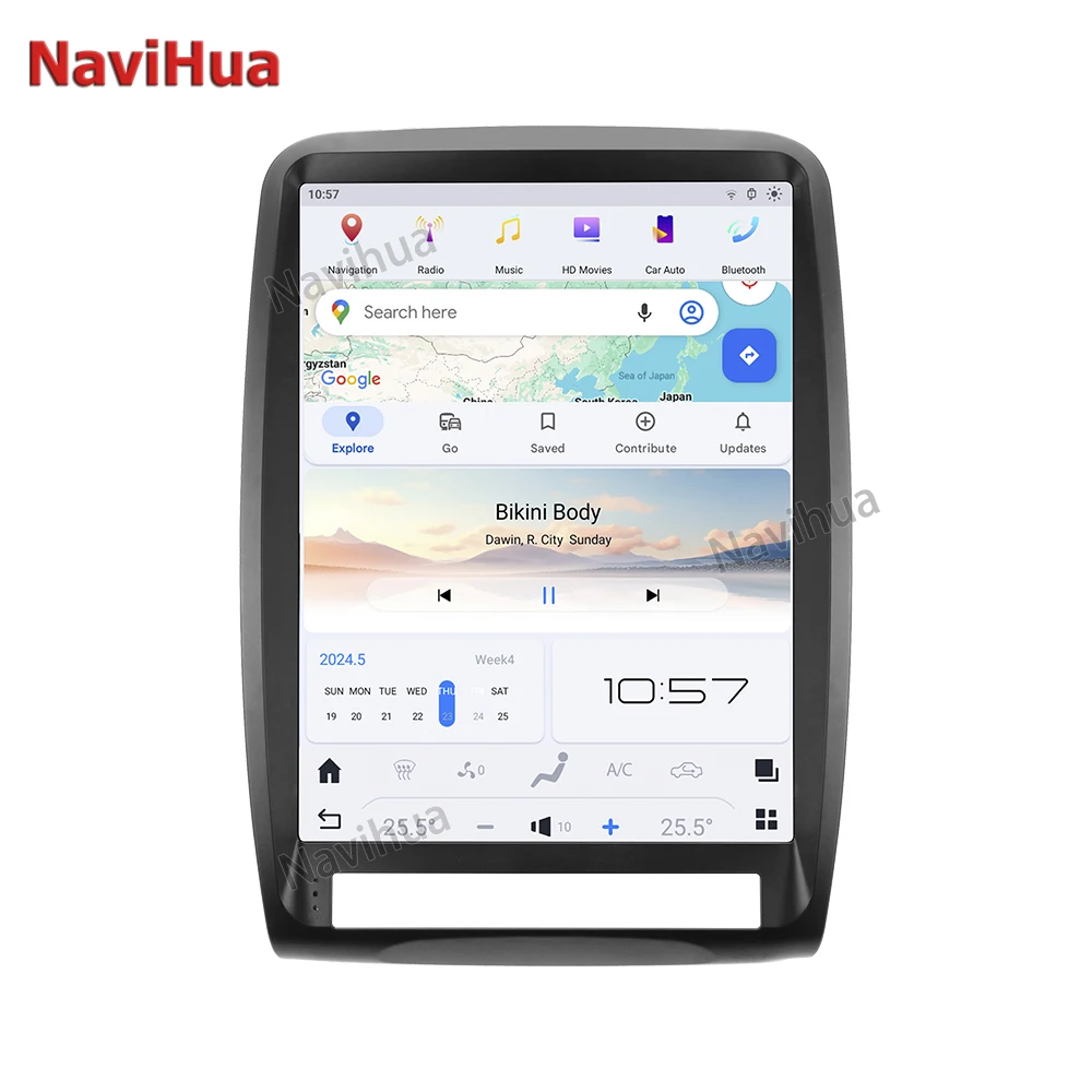 Navihua 13.8 Touch Screen Android Car Radio GPS Navigation DVD Player Stereo Multimedia Audio System For Dodge Durango 2011-2013