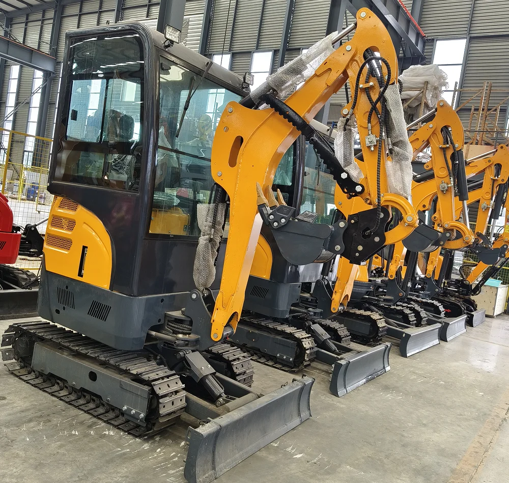 New Design 2.2ton Full Hydraulic Pilot Joystick Steel Track High Low Speed HT22 Hydraulic Mini Crawler Excavator Small Digger