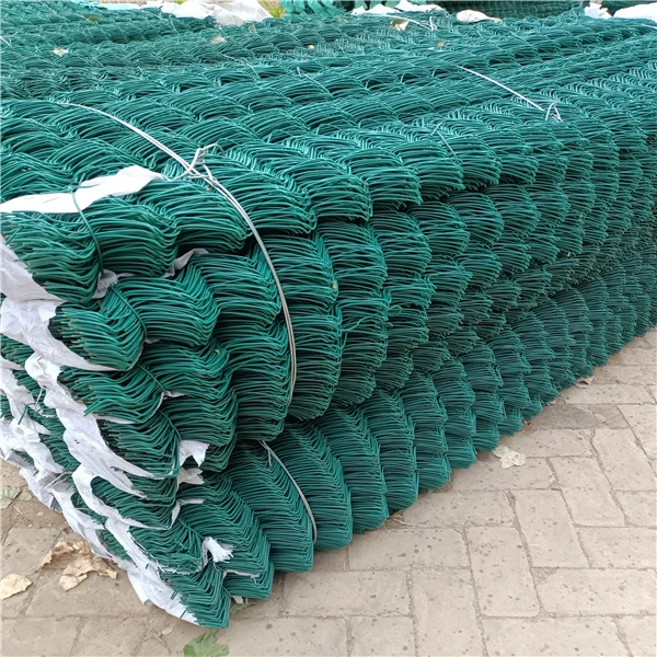 Green chain link fence prices cheap producer 4ft  6ft 8ft  wholesale wire chain link fence accessories fittings