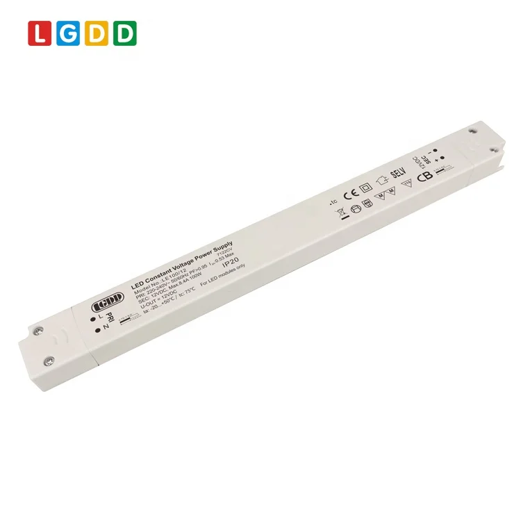 Class 2 CE New ERP Slim and Liner Power Supply Constant Voltage 12V 24V 30W 60W 100W Ultra Thin Led Driver