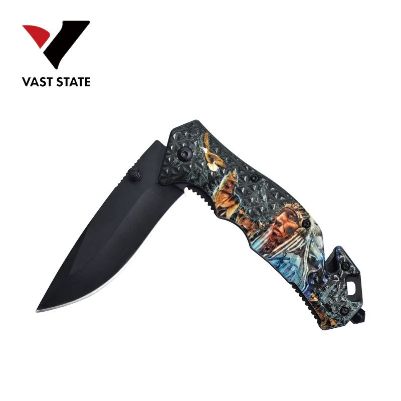Tactical 3D Wildlife Design Everyday Carry Ultra Smooth One Hand Opening Folding Pocket Knife Ideal for Recreational Work Hiking