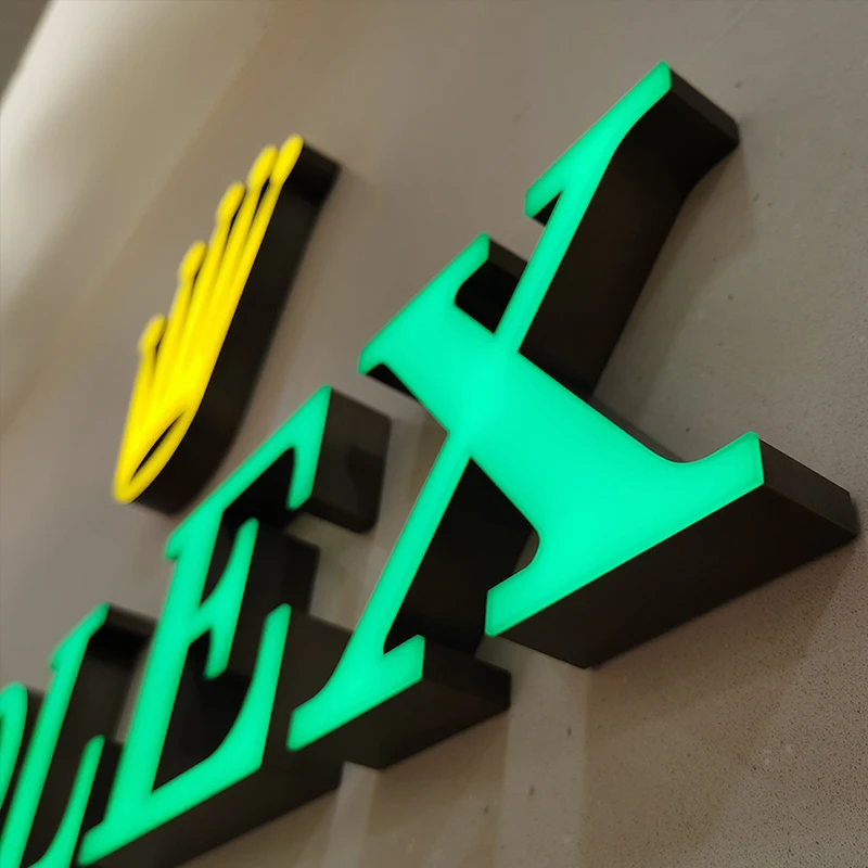 Custom Outdoor Wall Hanging Acrylic Logo Channel 3D Light Signage Board Store Metal Led Letter Signs For Shop