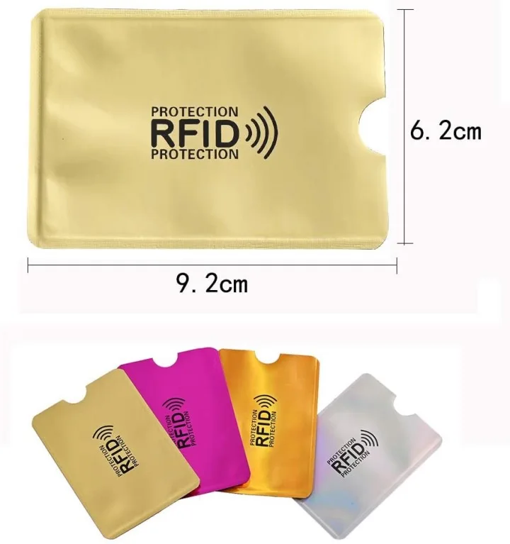 Custom RFID Matte Blocking Sleeves Card Waterproof Anti Scan ID Card Sleeve