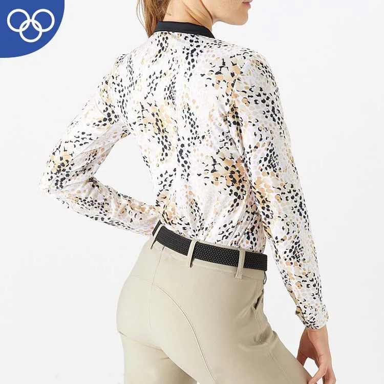 OEM/ODM Factory Riding wear Custom Horse Riding top short sleeves Shirt for Women