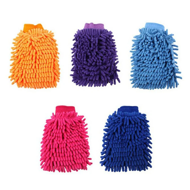 SPONDUCT Fashion Car Wash Microfiber Hand Gloves,Microfiber Car Wash Mitt,Wash Glove Car