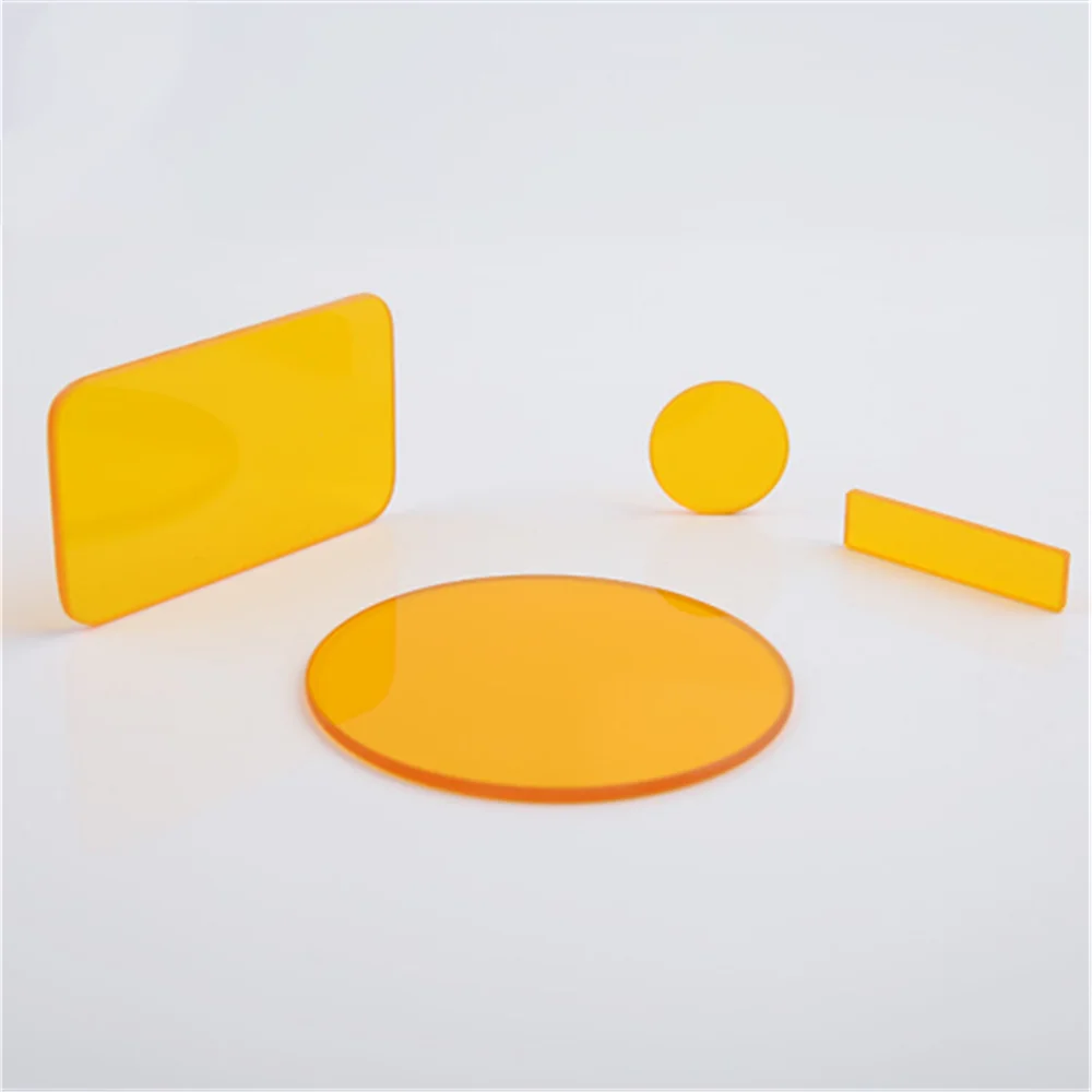 Promotion Price Optical yellow Orange glass long pass filter CB535 optical filter