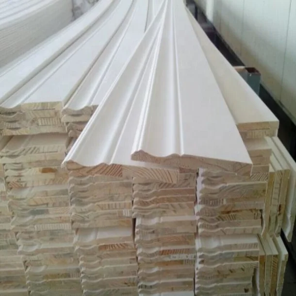 high quality  plantation wood window mouldings skirting board baseboard
