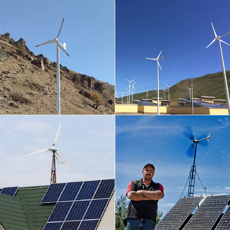 Vertical 600w 24v Wind Turbine System Permanent Magnet Generator Horizontal Axis Wind Turbine Ac HELIOS CE & ISO Nylon Fiber