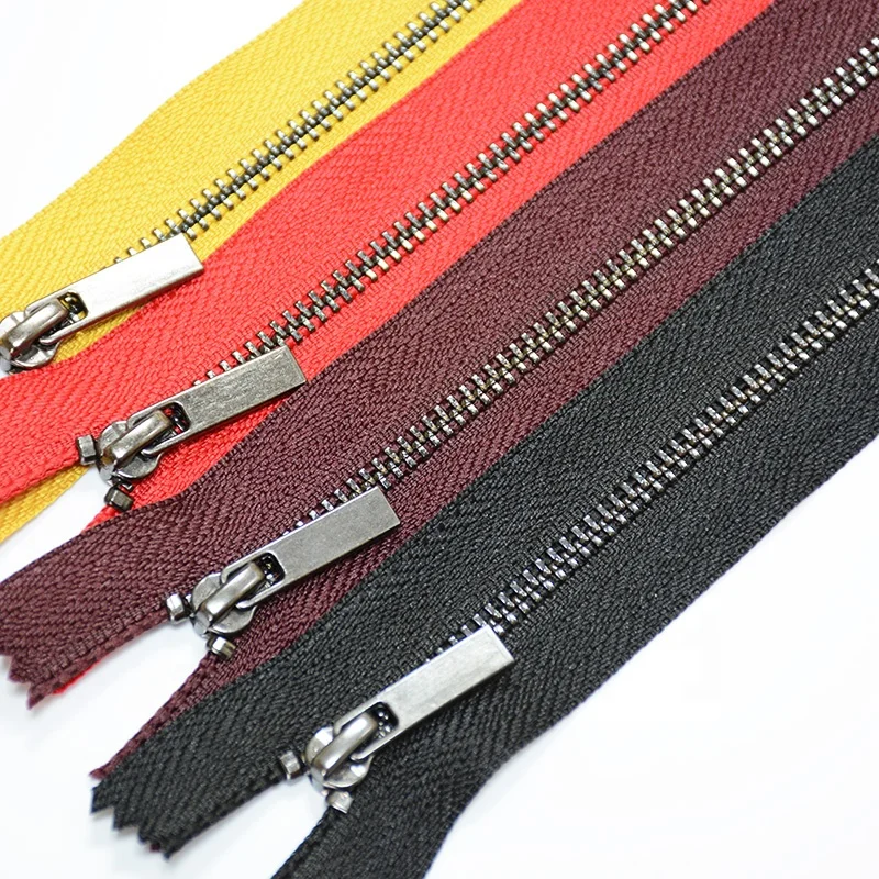 Jeans Zippers for Pants # Color Close-end Heavy Duty Metal Zipper Wholesale 3 Brass Zip Company Fashion Auto Lock Hiking Shoes