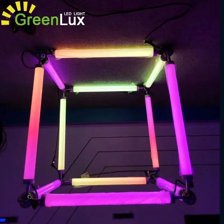 DMX светодиодные сценические 3d световые трубки 360 градусов rgb dmx