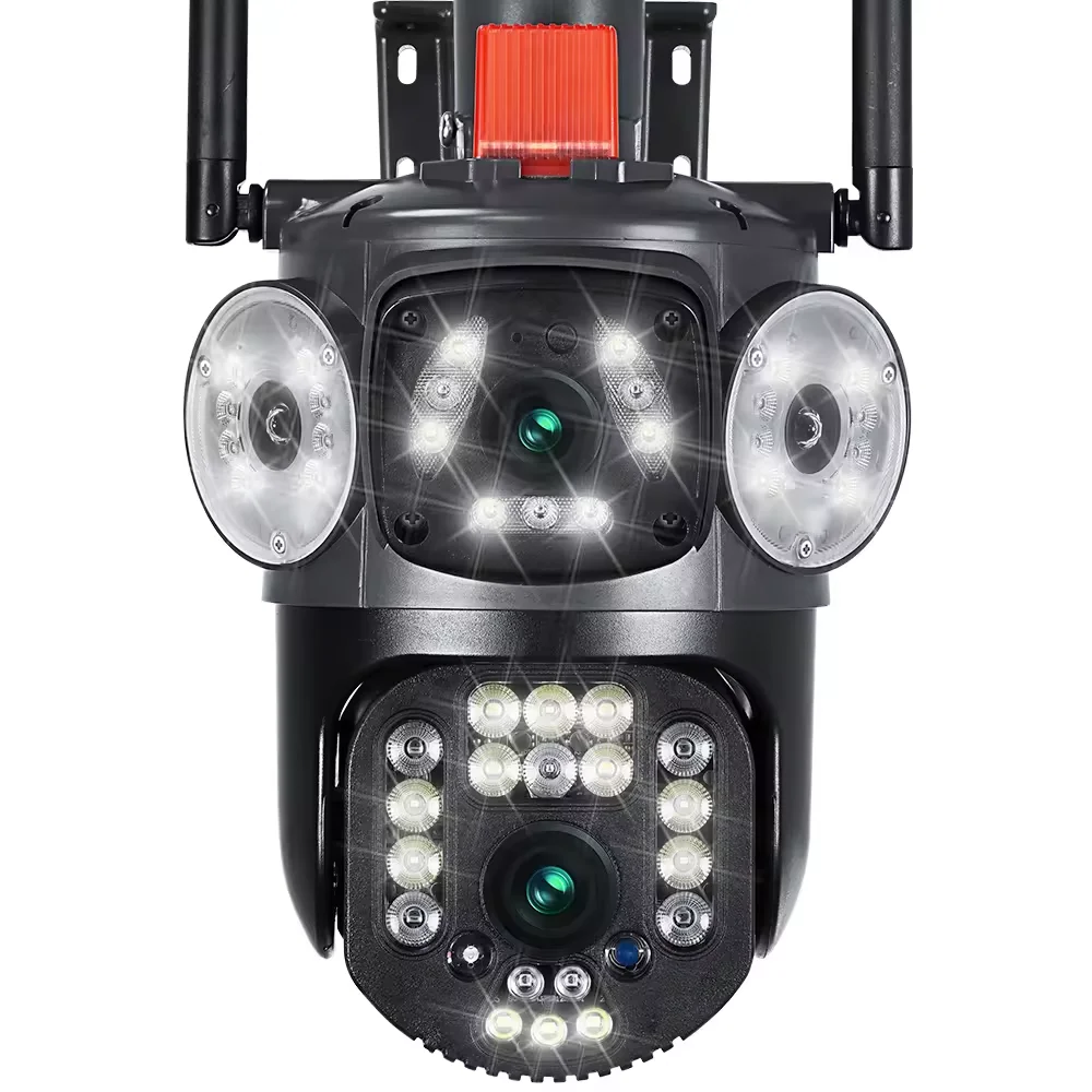 V380 Pro 8MP двойной объектив WiFi камера 2 экрана 2K беспроводной CCTV безопасности PTZ уличная