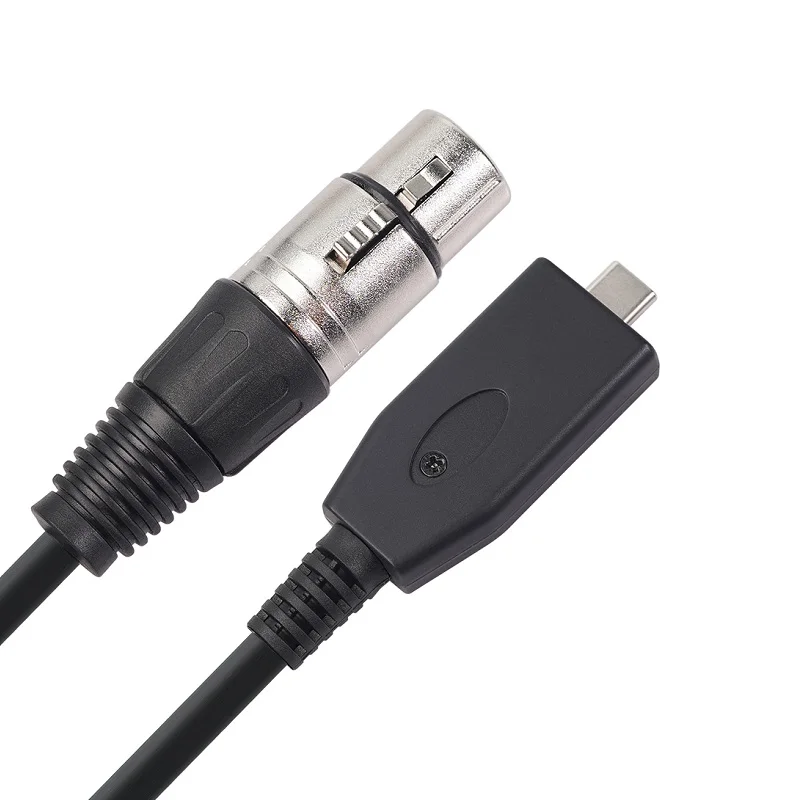 Microphone Instrument Guitar Cable USB Type C to XLR Cable with HS100B Chip