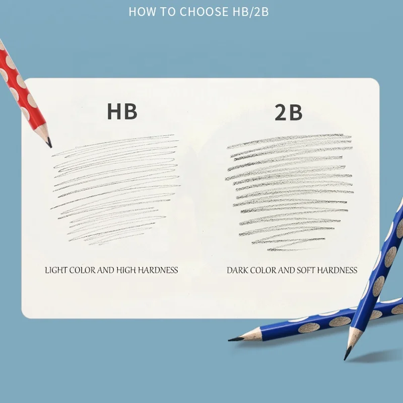 Andstal HB/2B Corrects Holding Posture Design Hole Pencils Standard Pencils Wooden Pencil For Kids Writing