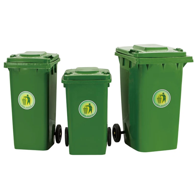 Large Size Plastic Mobile Garbage Bins Plastic Public Garbage Trash Can 50 Litre With Lid