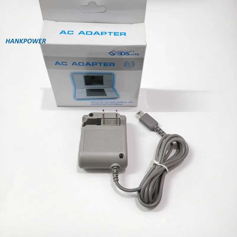Factory wholesale EU US Plug Power Charger Cables AC Adapter for Nintendo NDS Lite NDSL game Console charging cable