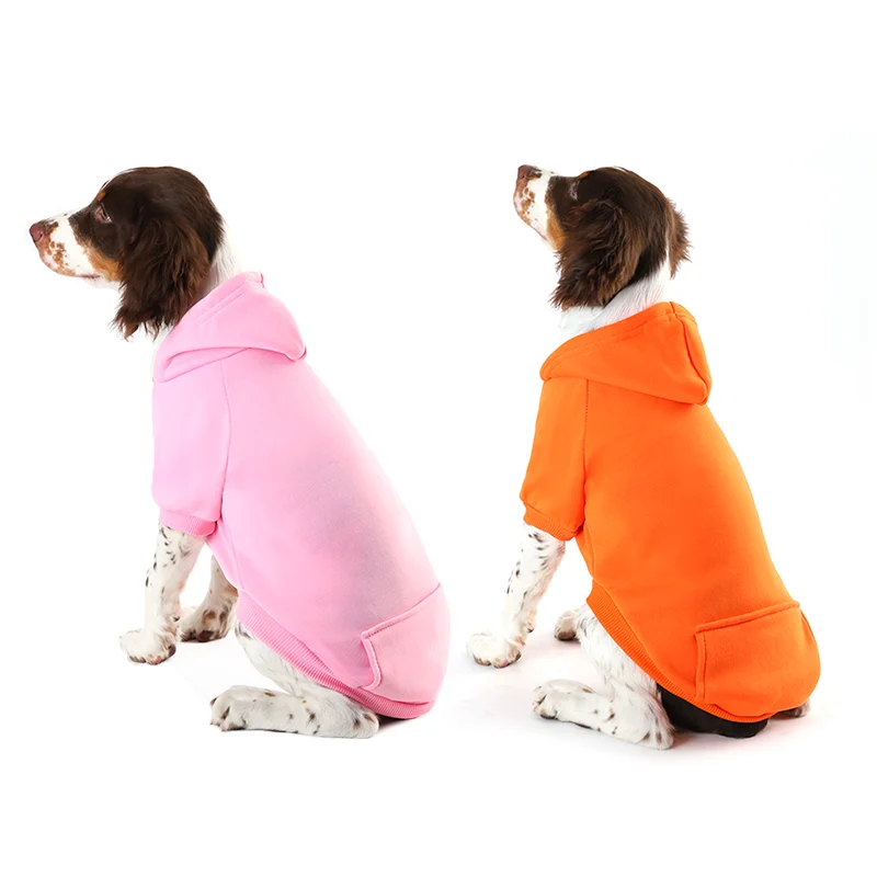 Jumpsuit Warm Soft Pet Clothes Wholesale Customized  Hoodie Dog Coats Pet Clothes Winter Plain Pet Hoodie