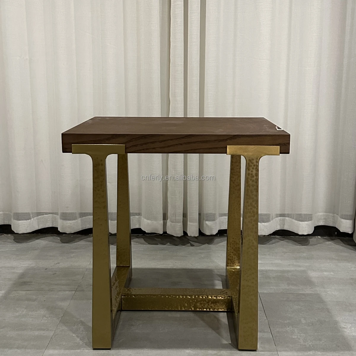 American Style Dining Room Solid Wood Table Rectangular Table Cast Metal Tapered Stanchions Coffee Table