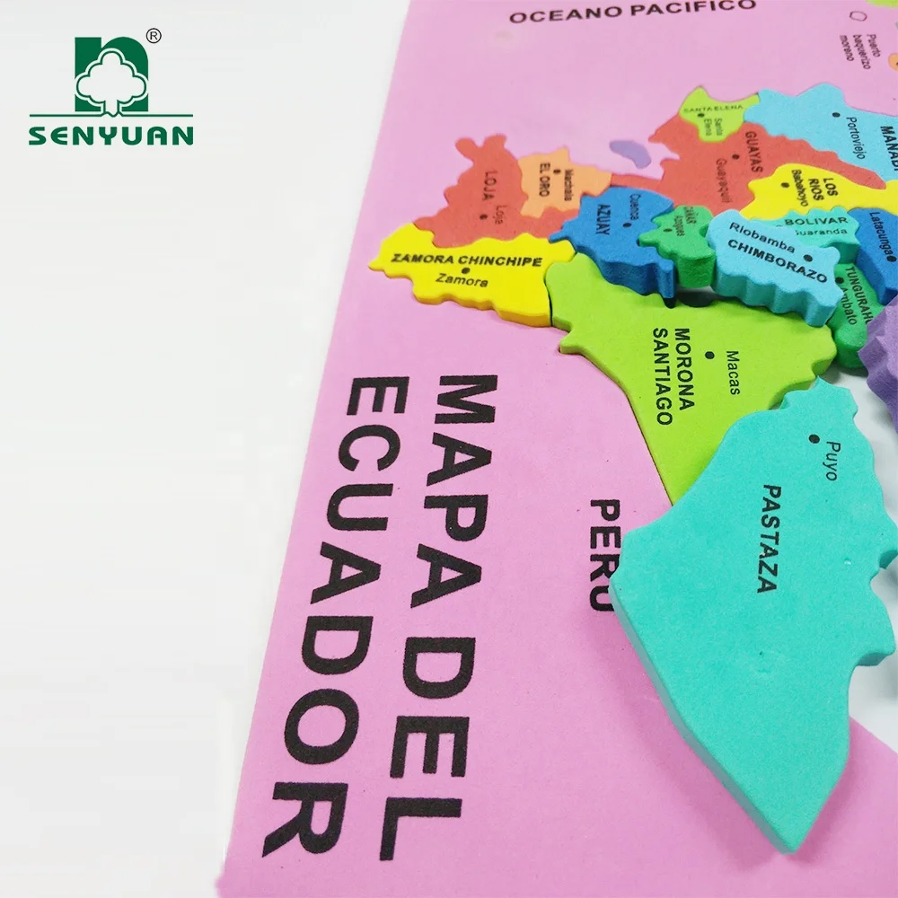 Wholesale 19x26x0.7 cm funny Ecuador educational 3D Ecuador map jigsaw puzzle