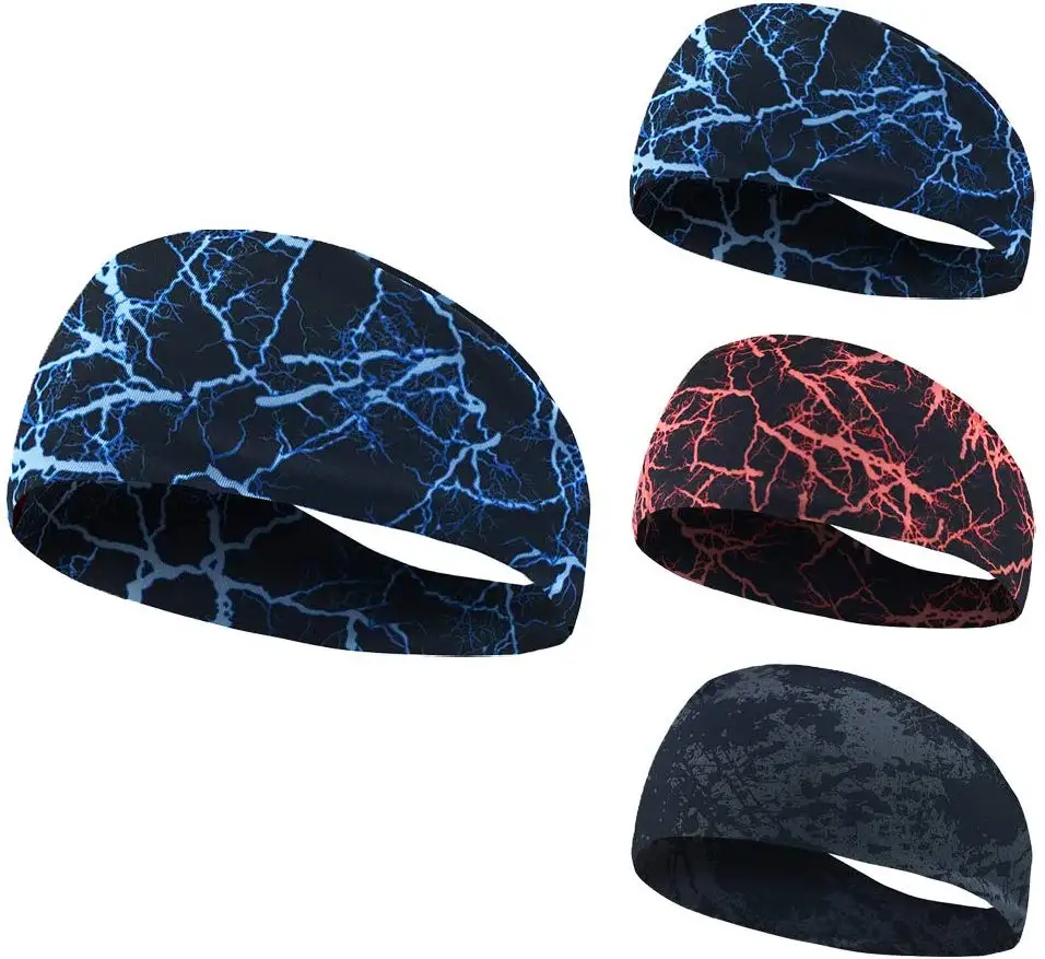 Custom printing wide sport  headband workout hairband  quick drying fit yoga sweatband  custom logo free