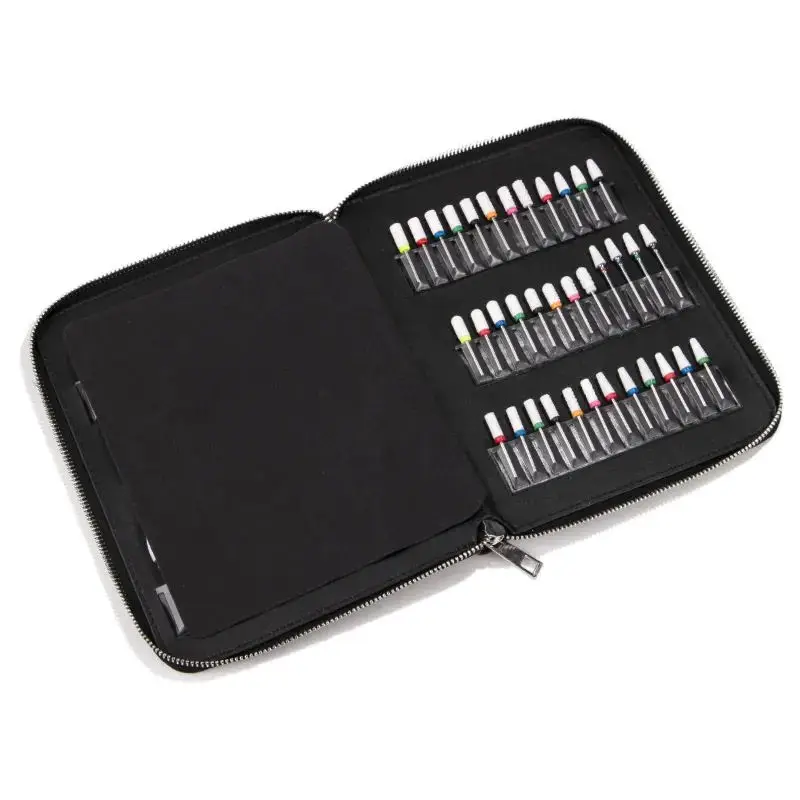 Professional   Portable multi nail drill bits  set  for  woman removes gel nail diamond drill sleeve
