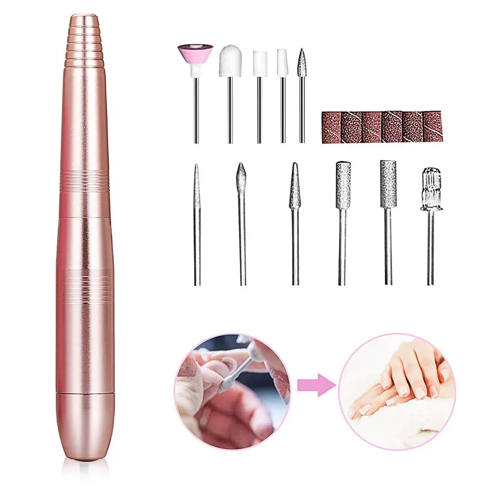 Portable Electric Nail Drill For Acrylic Nails File Manicure Pedicure Nail Salon Tools