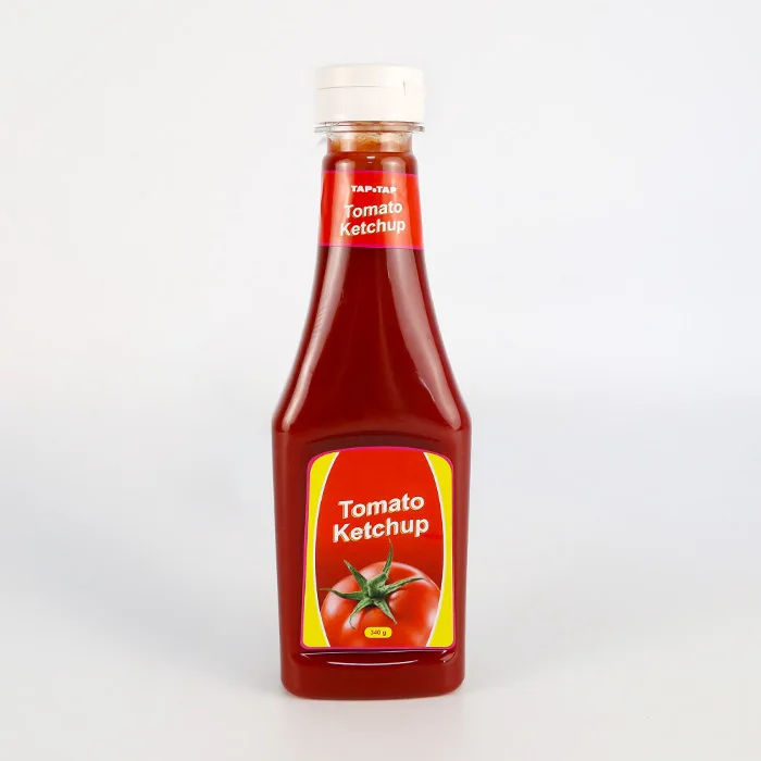 340g*24tins/ctn Organic ketup 28-30% Brix with  bottle  Aseptic Double Concentration Ketchup Bulk Sachet Drum Bottle Bo
