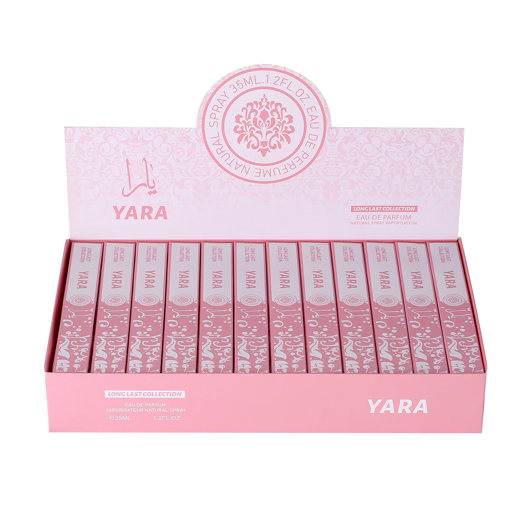 PL818 mixed 24piece display box mild refreshing scent yara pink perfume for woman