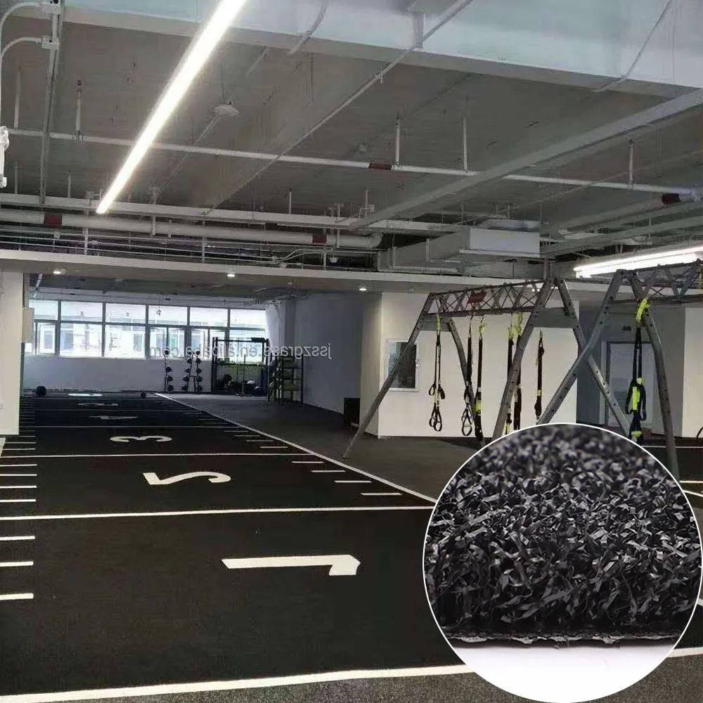 Black color fashion design synthetic grass artificial grass sports flooring gym artificial turf