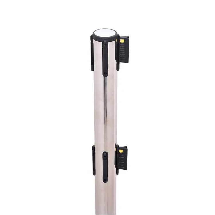 Double Belt Retractable Stanchion/ Security Barrier