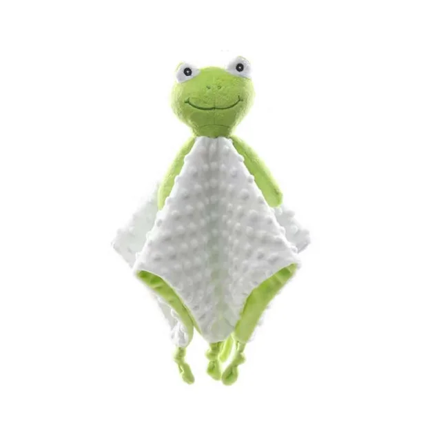 Stuffed Animal Appease towel Bedding Plush Minky Dot Fabric Frog Sensory Baby Security Blanket