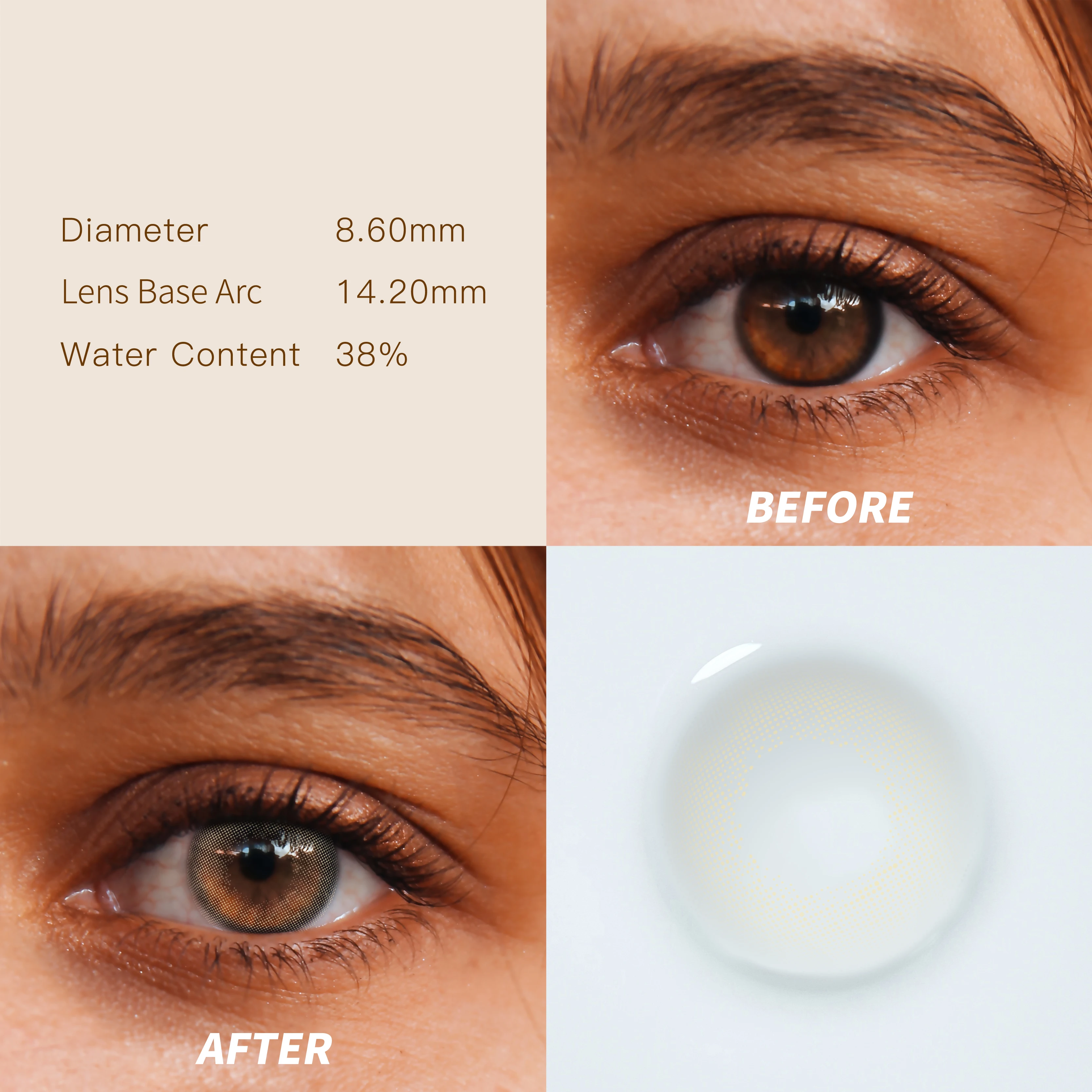 Hot Sale Natural Color Contact Lenses With Power For Dark Eyes