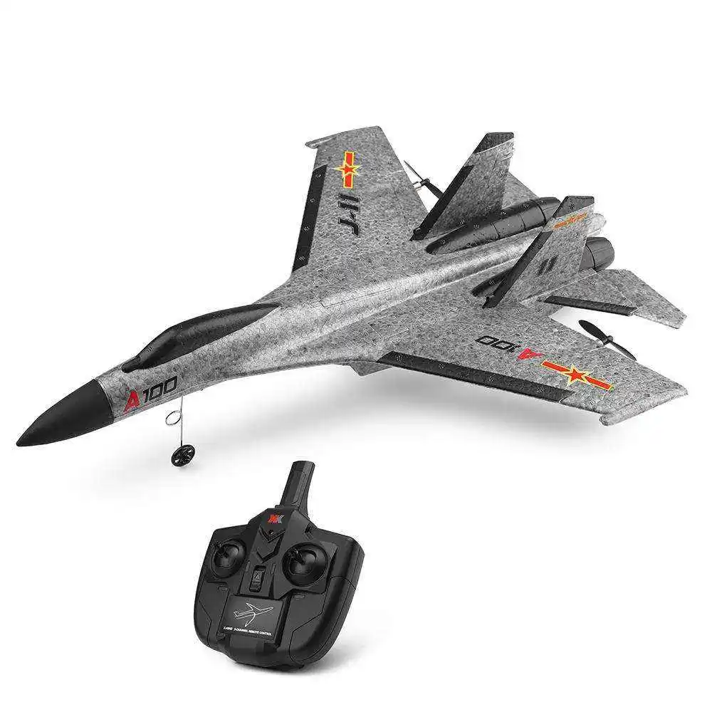 A100 J11 A100-SU27 EPP 2.4G 3CH RC Airplane Fixed 340mm Wingspan Wing Aircraft Built-In Gyro Grey RTF RC Plane