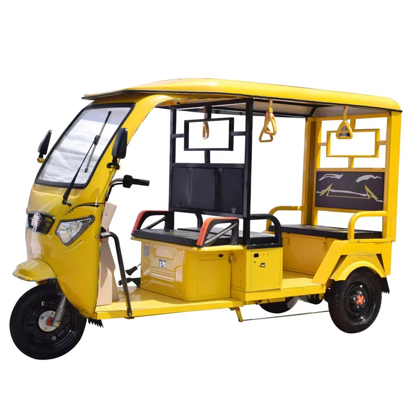 High Power 1000W Electric Tricycle 60v Three-Wheel E-Rickshaw with Steel Frame and 5 Passenger Seats