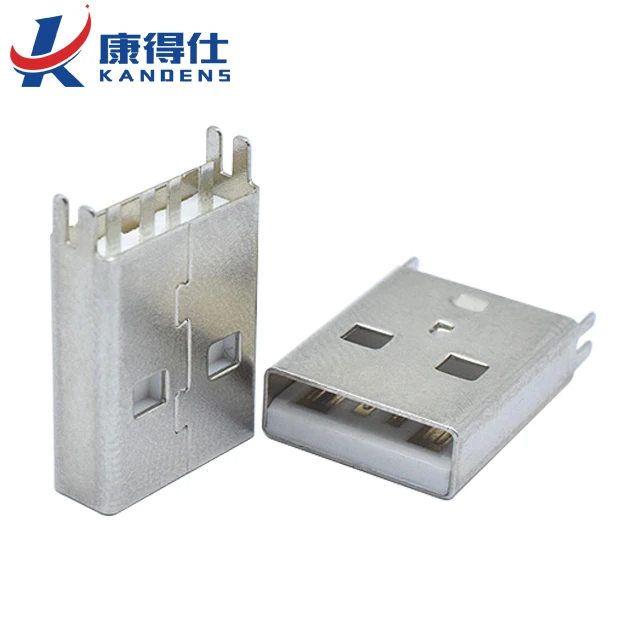 USB 2.0 AM Socket Short Circuit Between 4pin Body 15.0mm Solder Wire And Iron Case Usb A Male Splint