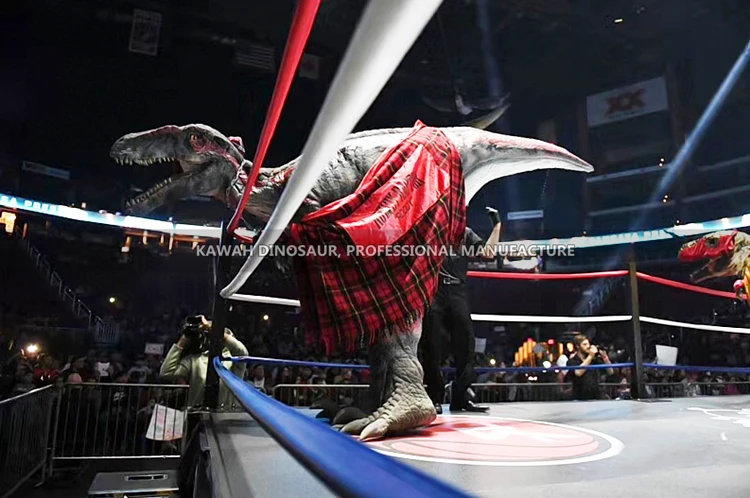 Commercial Show Man Control Walking Realistic Animatronic Dinosaurs Costume Boxing for Stage