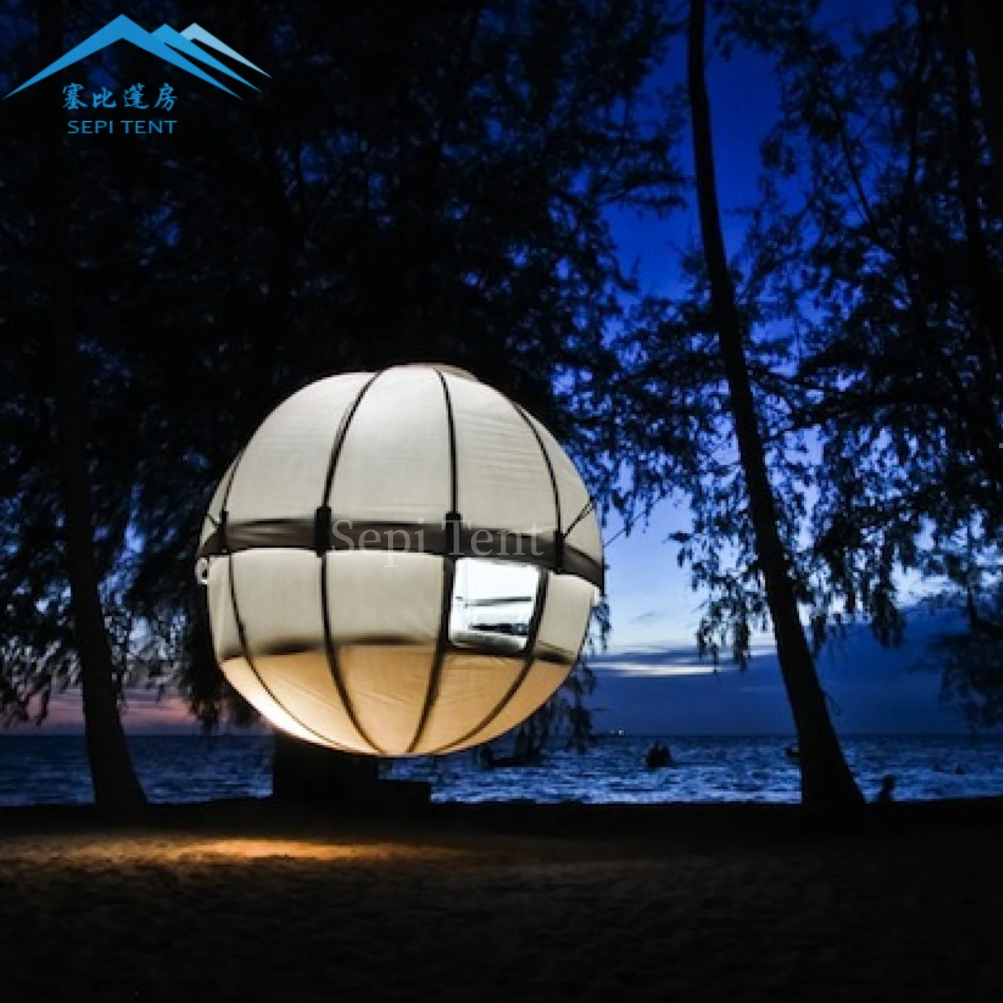 Custom 2024 New Outdoor Tree Tent Dome House Tent Waterproof Glamping Camping Tree Hanging Tent