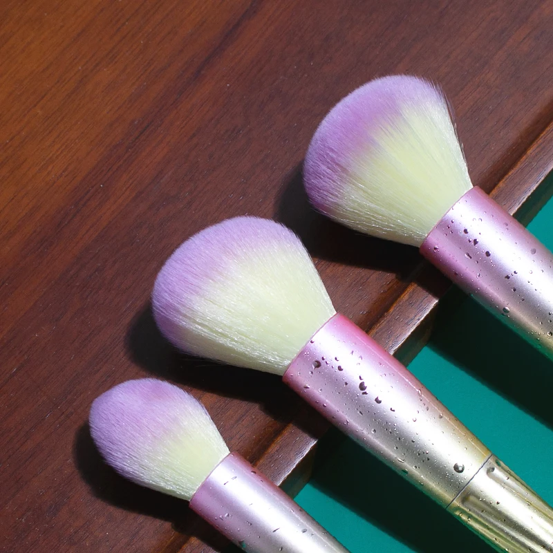 professional luxury high end fluffy facial body contour makeup brush set with logo fancy crystal foundation make up brush custom