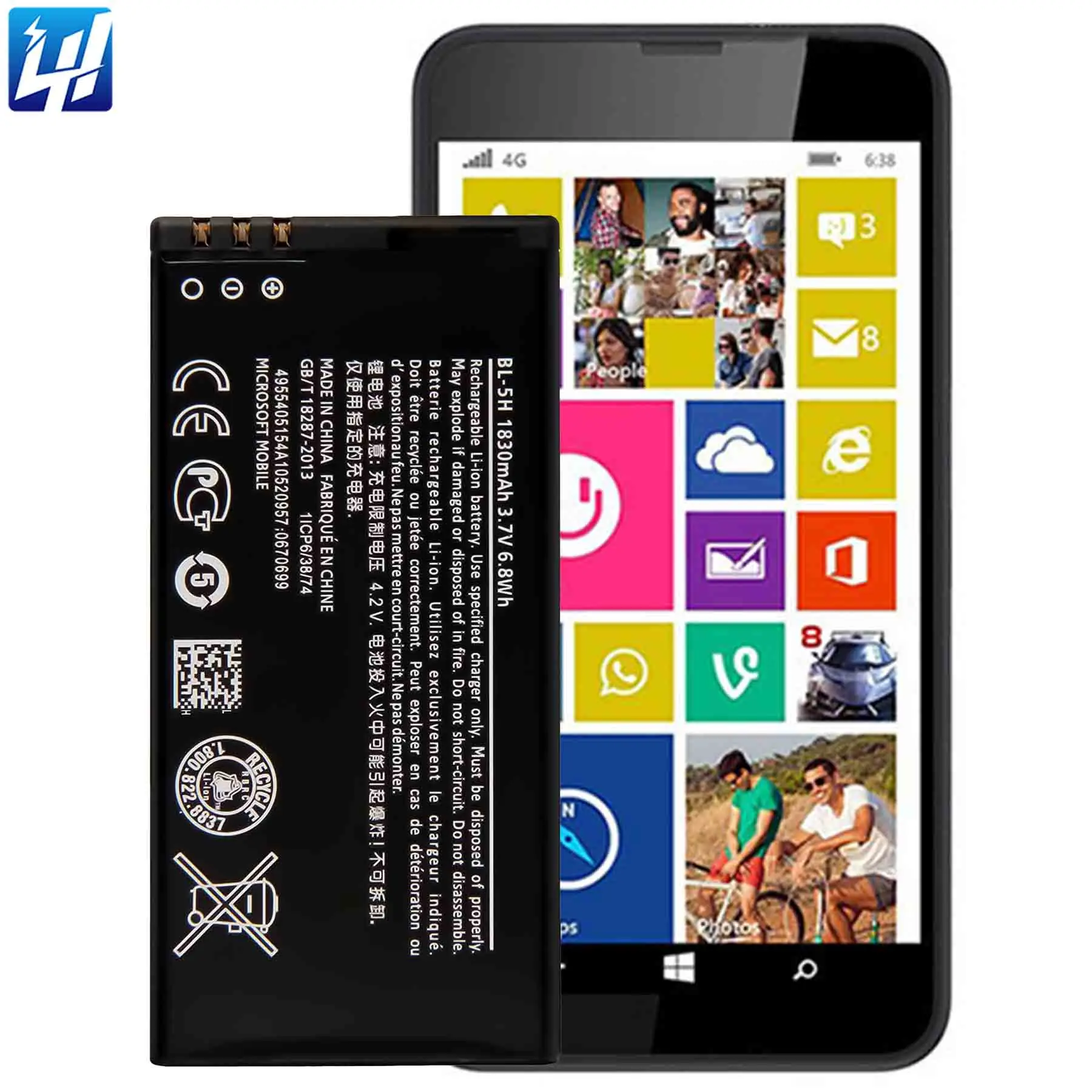 BL-5H mobile phone battery for Nokia Lumia 630 638 635 RM-978 974 975 1010