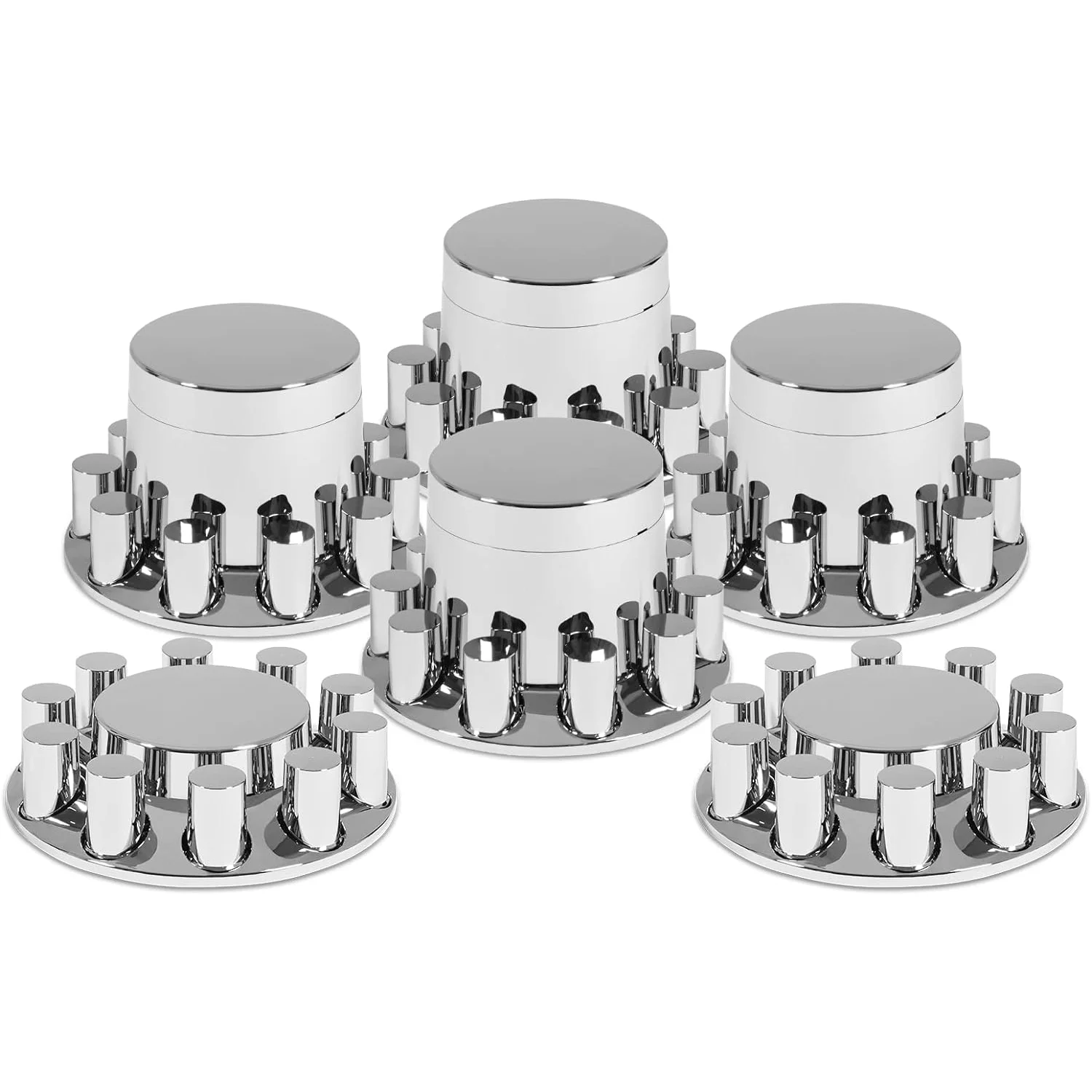 Hot selling Chrome ABS Complete Axle Cover Set 33mm Screw-On Lug Nut Covers For America Truck Accessories