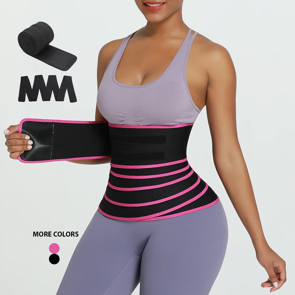 Free Sample 2021 Women Waist Bandage Neoprene Sweat Body shaping wrap belt Waist Trainer Wrap