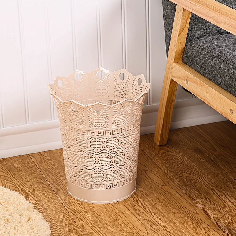 Plastic Bathroom Office trash can Paper basket baskets without cover