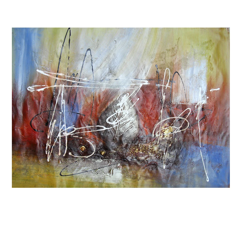 Abstract Canvas Art Paintings Metallic Painting Artist Grade Acrylic Paint Handmade Painting for hotel/room