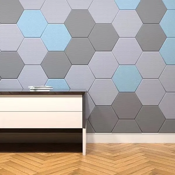 soundproof sound pet hexagon polyester fiber acoustic panel for wall