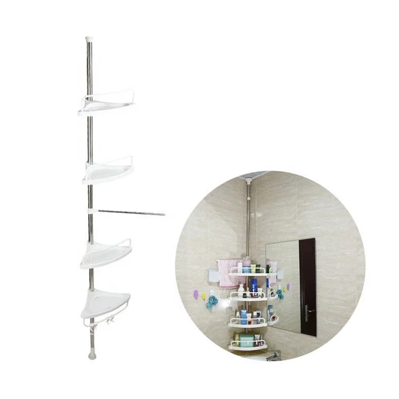 
Wholesale Manufacturer High Quality Stainless Steel Four Tiers Telescopic Shower Shelf 